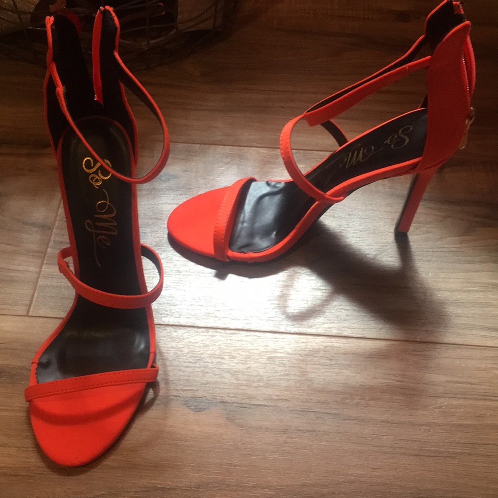 Neon Orange Fashion Nova Heels